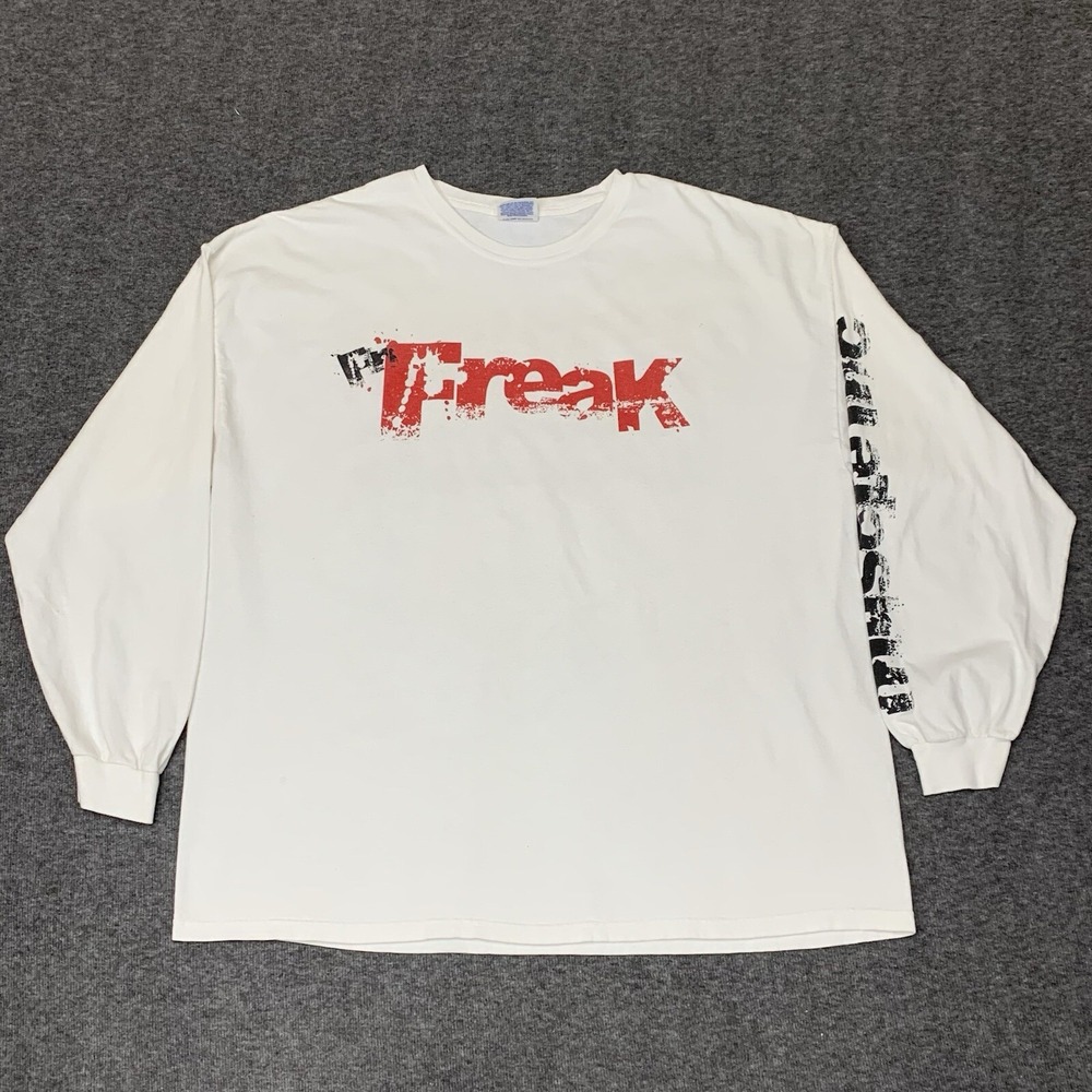 Vintage 2000s Fitness Freak Muscle Inc White Long Sleeve Tee Size 2XL